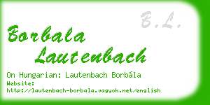 borbala lautenbach business card